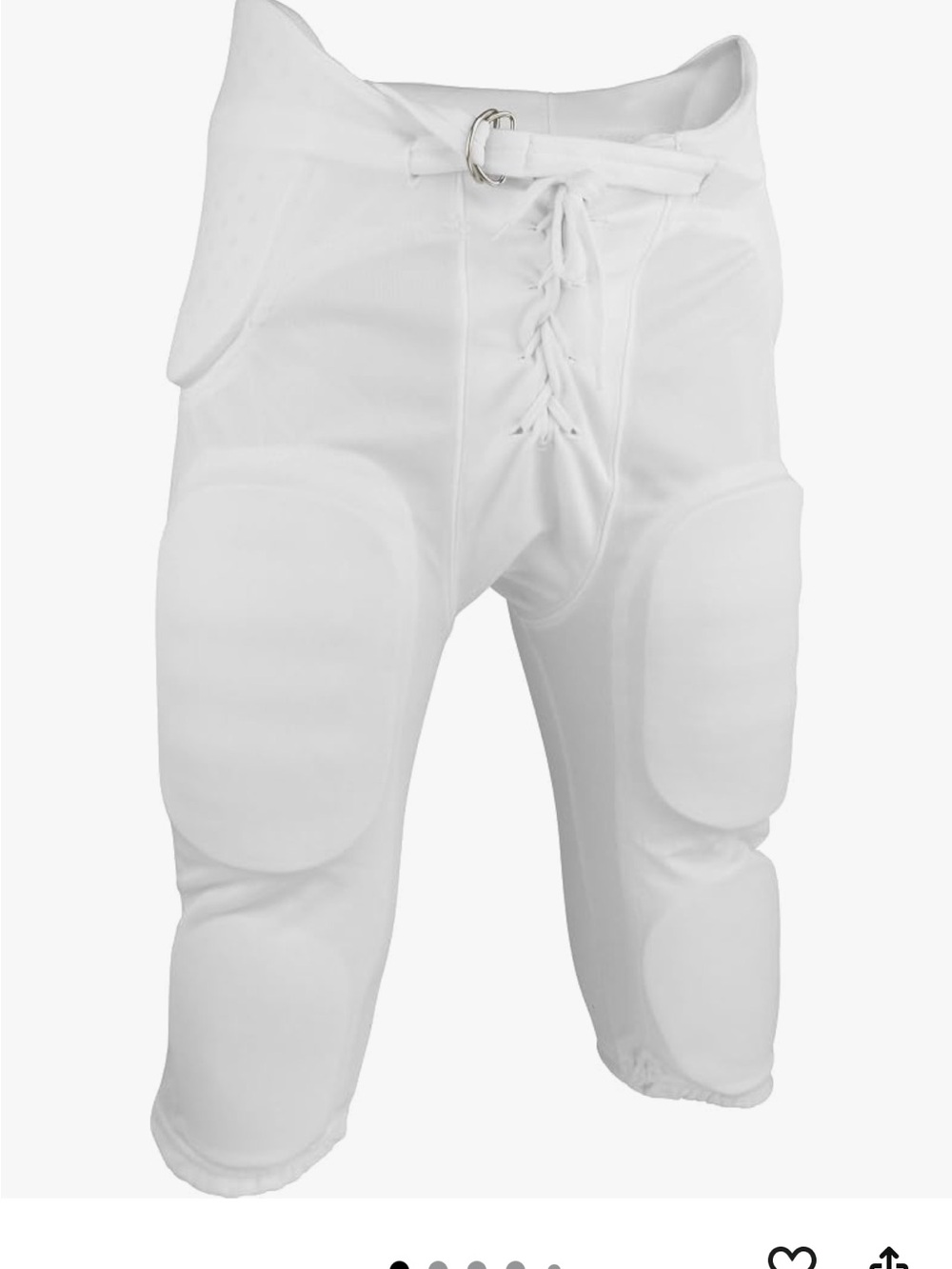 NWT Youth Sports White Padded Football Girdle